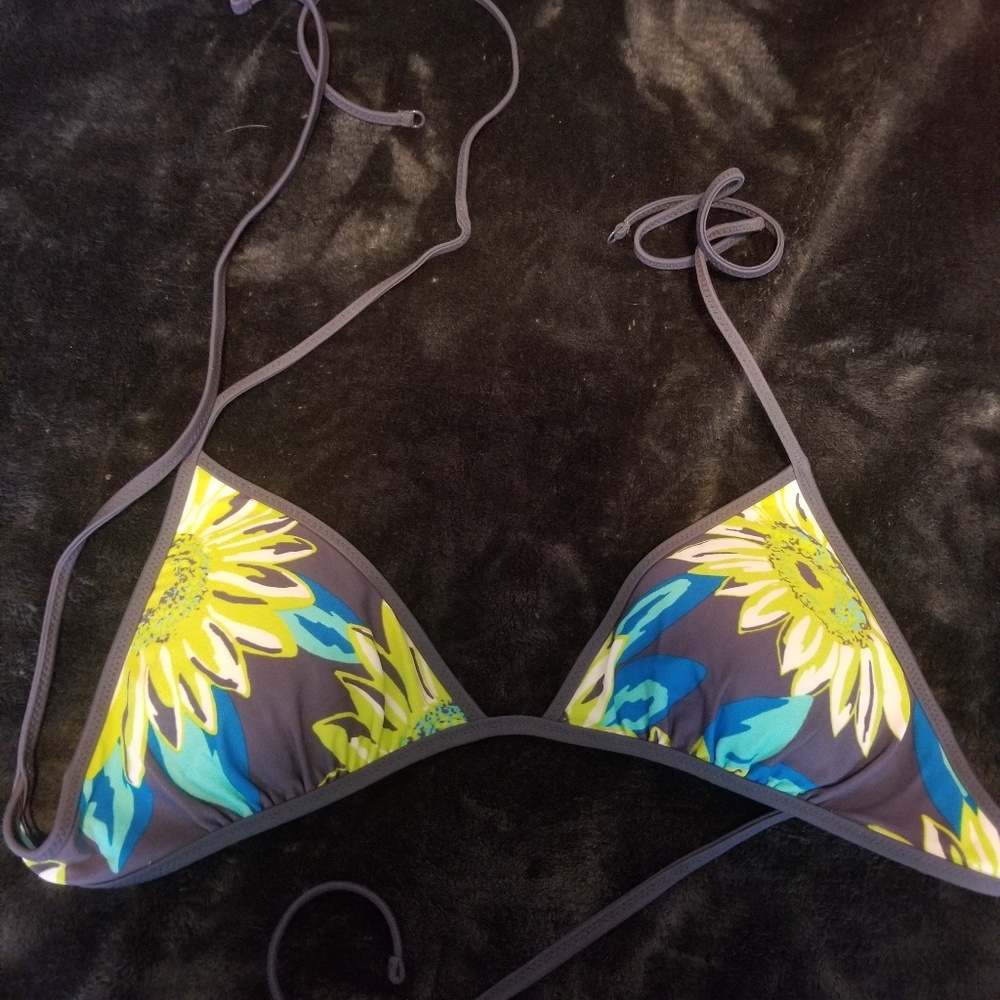 Aerie floral bikini top